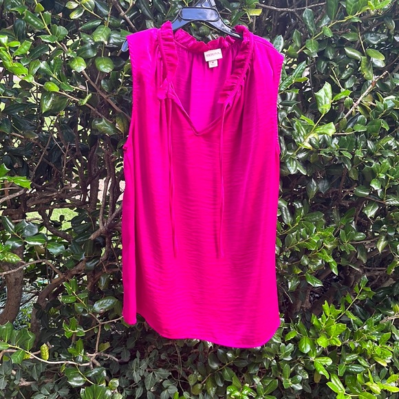 Ink Silky Ruffle Neck Top Medium - Picture 1 of 2